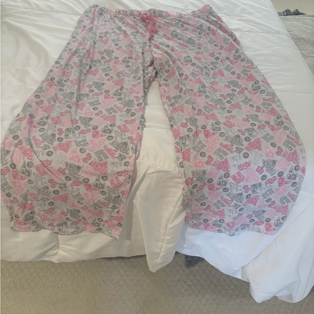 Pink and Gray Patterned Pajama/Lounge Pants 3X  NWOT but washed once